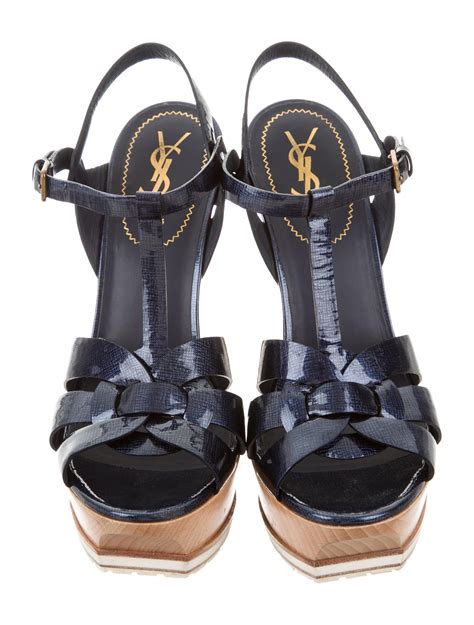 ysl tribute sandal flat|YSL tribute platform sandals.